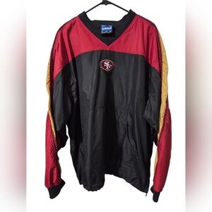 1990s Adidas San Francisco 49rs  Windbreaker Pullover Jacket Size XL y2k